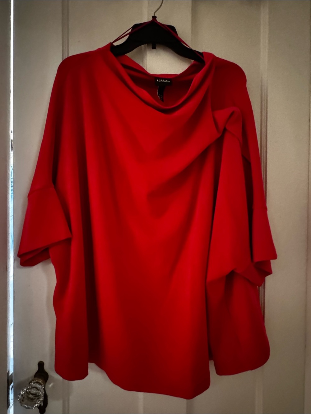 Ulla Popken Red Cowl Neck Tunic